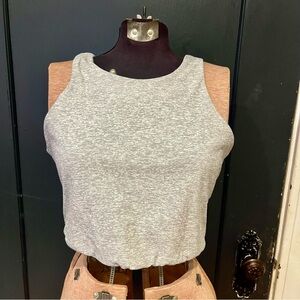 Outdoor Voices Ribbed Crop Tank | Gray | Size L